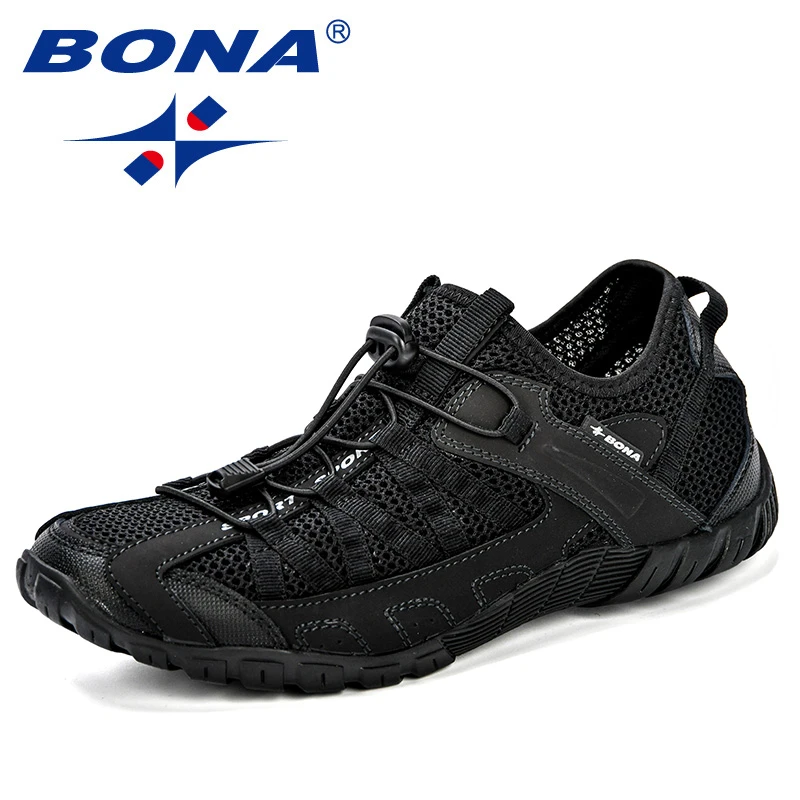 BONA Summer Sneakers Breathable Men Casual Shoes Fashion Men Shoes Tenis Masculino Adulto Sapato Masculino Men Leisure Shoe