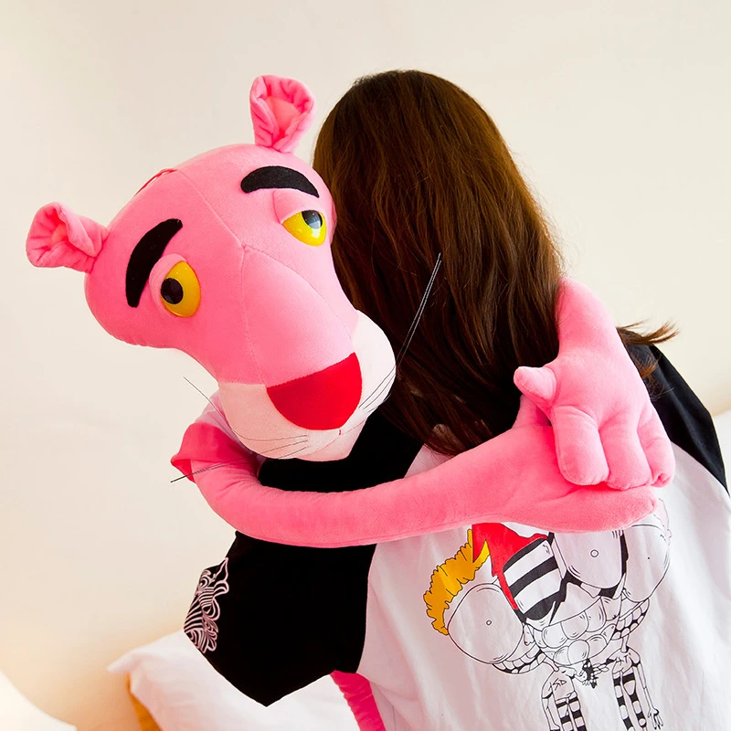 Factory Wholesale Pink Panther Plush Toy Korean-Style GIRL'S Heart Pink Panther Doll to Sleep with Pillow for a Girlfriend Gift