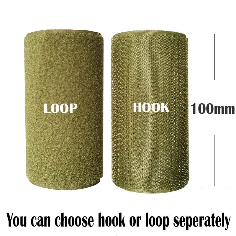 10CM Width Olive Velcros No Adhesive Hook Loop Fastener Tape  Sewing Magic Tape Sticker Velcroing  Strap Couture Strip Clothing