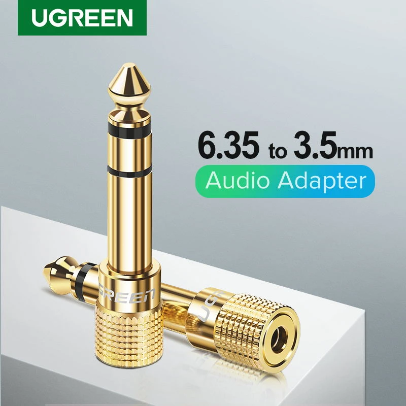 Ugreen Jack 3.5 Speaker Connector 6.35mm Male to 3.5mm Female Audio Connector 3.5 Jack Aux Cable for Speaker Guitar Jack 6.35