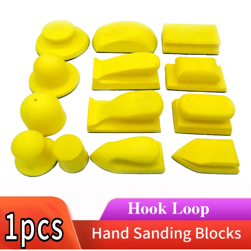 All Sizes Hand Sanding Block Back-up Sanding Pads for Sandpaper Sanding Discs Holder for Woodworking Manual Polishing Hook-Loop