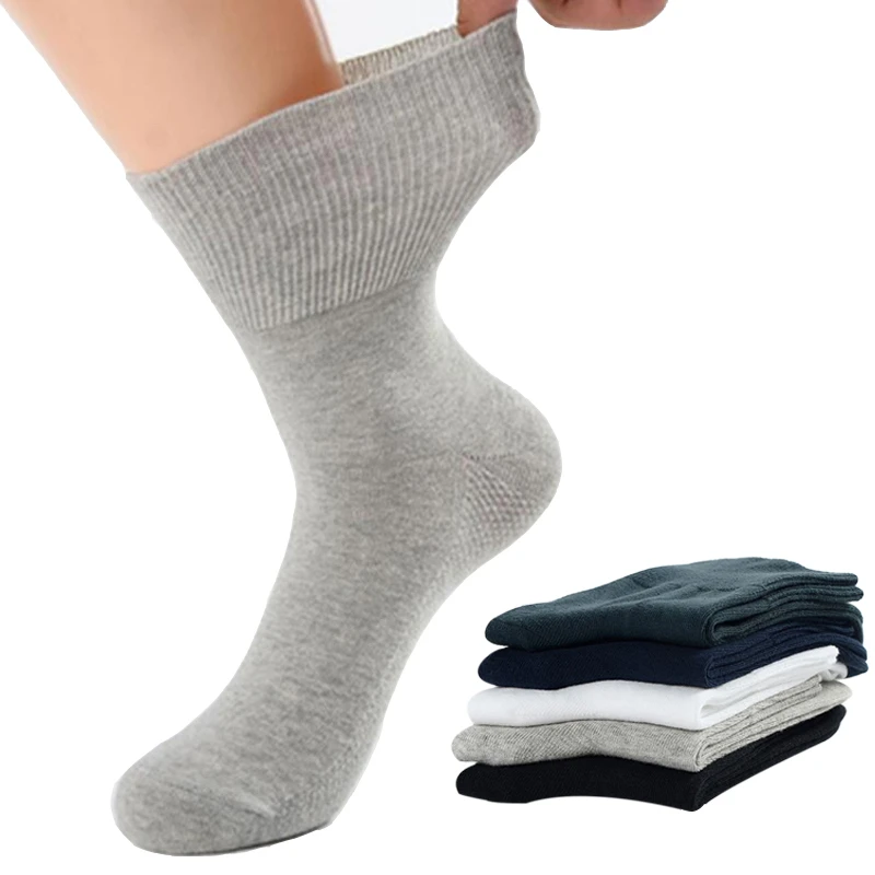 4 Pairs/Lot Diabetic Socks Prevent Varicose Veins Socks for Diabetes Hypertensive Patients Bamboo Cotton Material