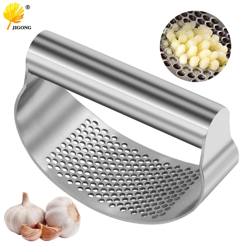 Manual Garlic Press Curved Garlic Cutter Slicer Chopper Stainless Steel Garlic Press Kitchen Tool Tool