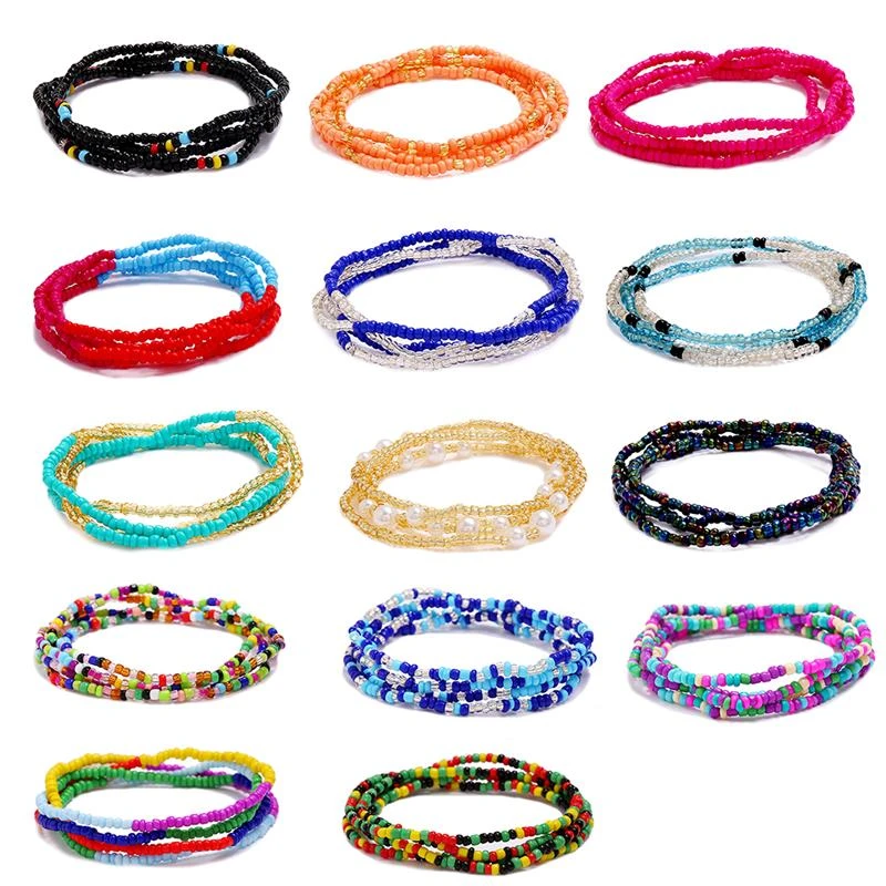 1pc Fashion Bohemian Style Waist Chain Creative Beads Decor Waist Jewelry Belly Chain For Women Girls Jewelry Accessories