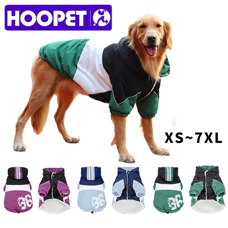 HOOPET Pet Clothes Winter Warm Clothes for Small Big Dogs Overalls Chihuahua Costumes Jacket Thicken Clothe For Pet Dog Supplier