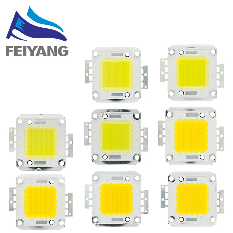 1PCS 10W 20W 30W 50W 100W White/Warm white LED CHIP Integrated High Power Lamp Beads 24*44mil 32V-34V 3200K-6500K 600-3000MA