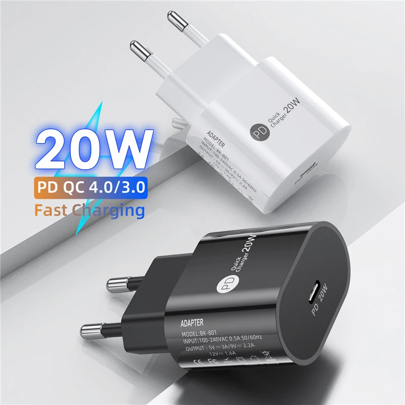 20W USB C Charger For iPhone 12 Pro Max Type C PD 3.0 Fast Charging Portable Phone Charger For iPhone 13 11 Xiaomi Samsung