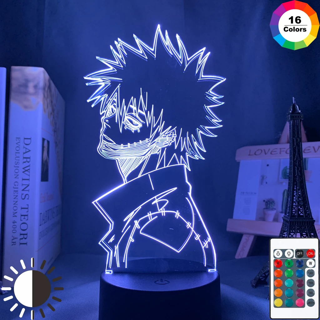 Acrylic 3d Lamp Anime My Hero Academia Dabi Led Light for Bedroom Decor Cool Manga Gift for Him Rgb Colorful Night Light Dabi