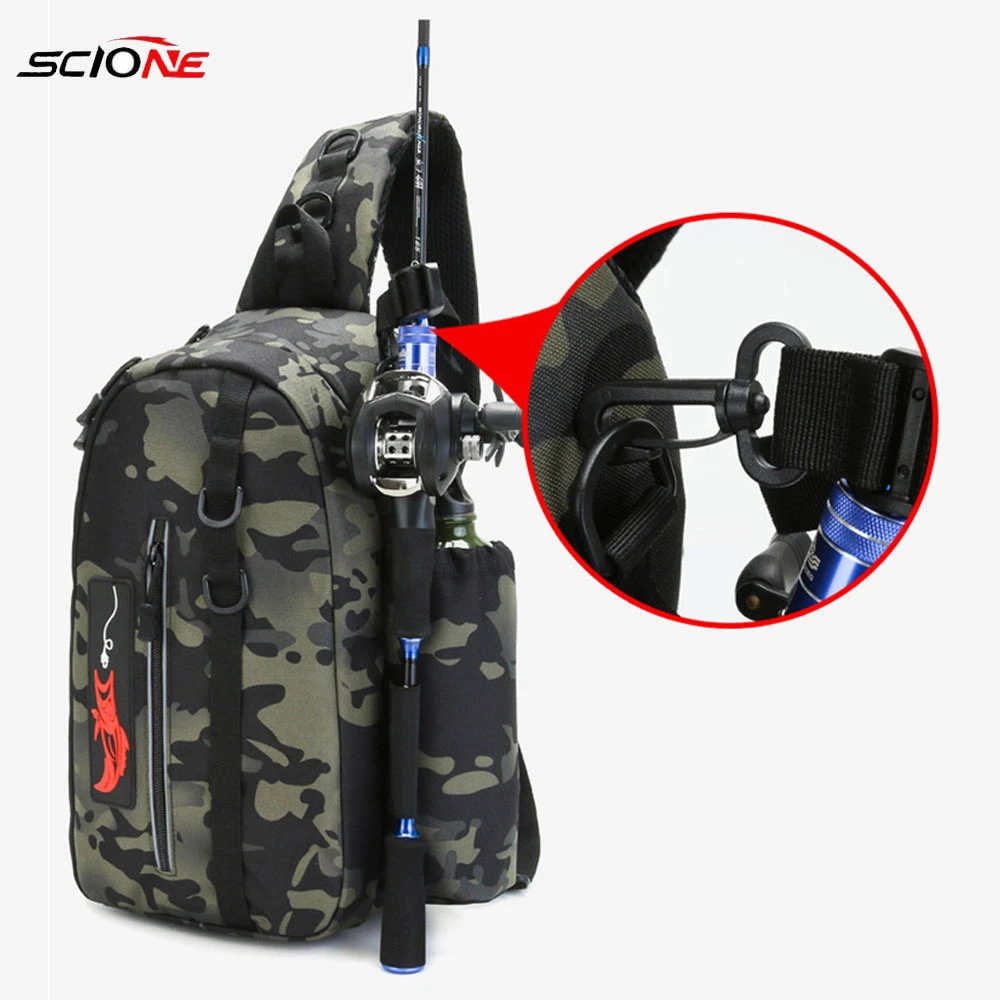 Fishing Bag Folding Shoulder Waist Bag Large Capacity  Outdoor Fishing Tackle Backpack Tackle Storage Travel Carry Bags  X234D