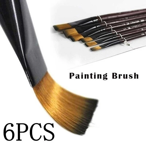 6pcs/set Professional Painting Set  Acrylic Oil Watercolors Artist Paint Brushes Nylon Wool Paint Brush