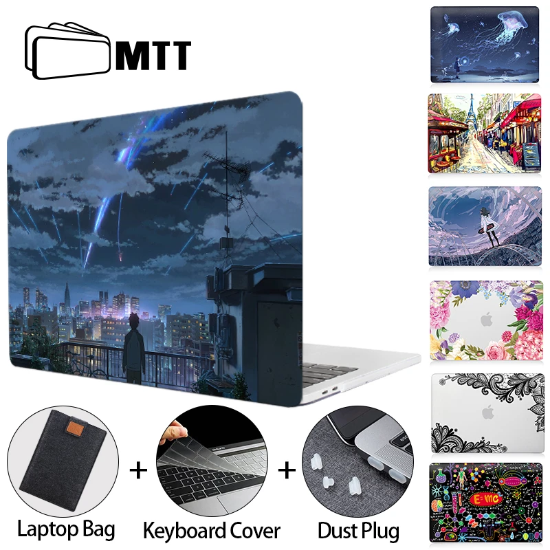 MTT For Macbook Air 13 Case 2020 Laptop Sleeve Hard Cover For Macbook Pro 13 14 15 16 12 11 funda a2337 a2338 a2179 a2141 a1278