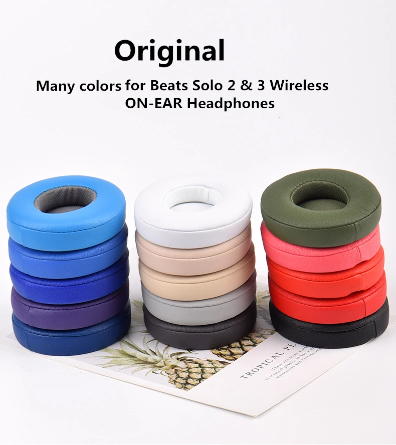 Original Premium Earpad Replacement Easy To install Cushions for Beats Solo 2 & 3 Wireless ON-EAR Headphones