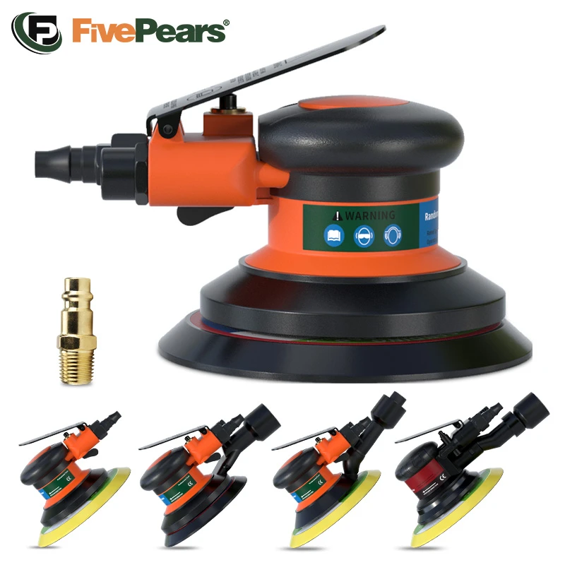 FivePears Pneumatic Orbital Sander Air Grinder，125mm/150mm Vacuum Eccentric Polishing/Grinding Machine Pneumatic Tools