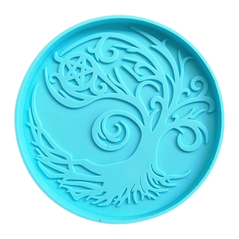 Magic Tree Coaster Epoxy Resin Mold Cup Mat Casting Silicone Mould DIY Crafts Home Decoration Ornaments Making Tool