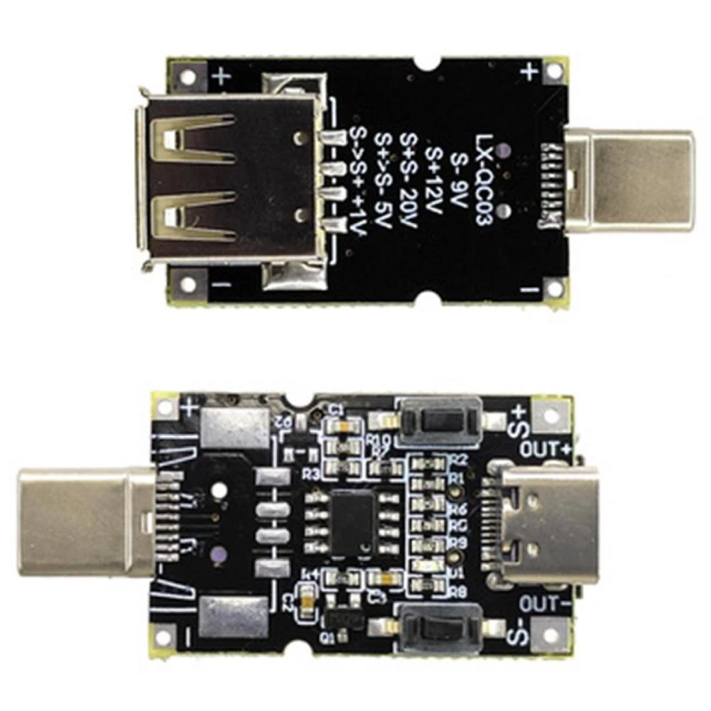 100W 5A QC PD Trigger Type-C USB PD Decoy Trigger Board 5/9/12/20V QC2.0/3.0 Trigger Adapter Cable Connection Polling