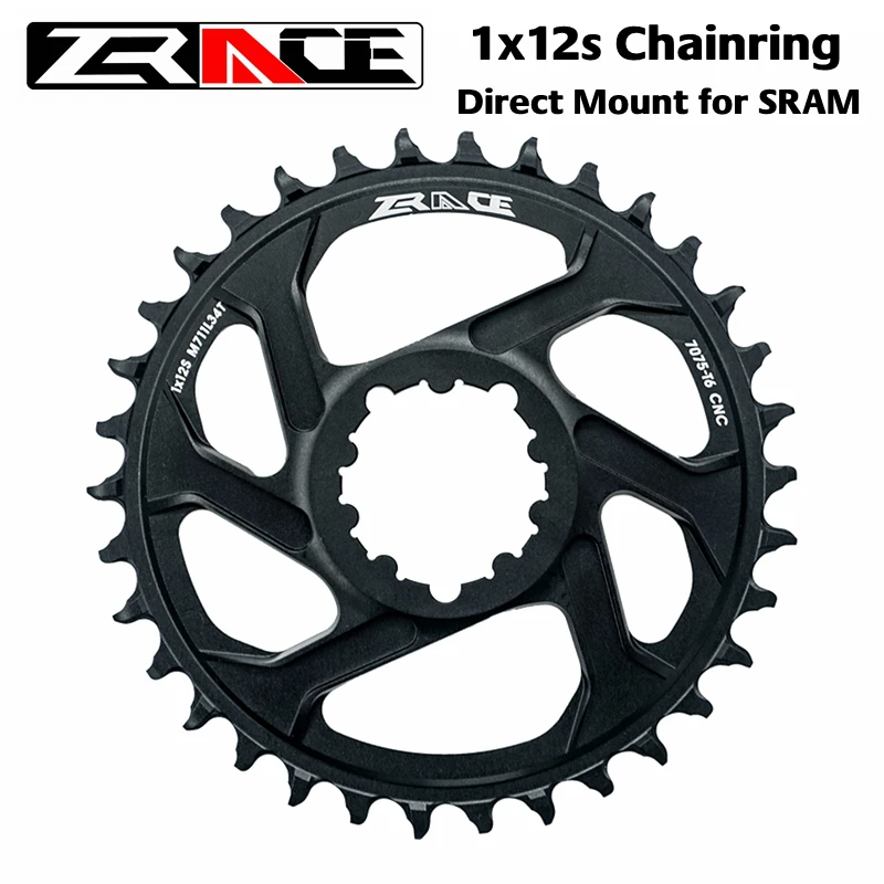 ZRACE 1 x 12s Chainrings, 28/30/32/34/36T 7075AL Vickers-Hardness 21, Offset 6mm, for SRAM Direct Mount Crank, Compatible Eagle
