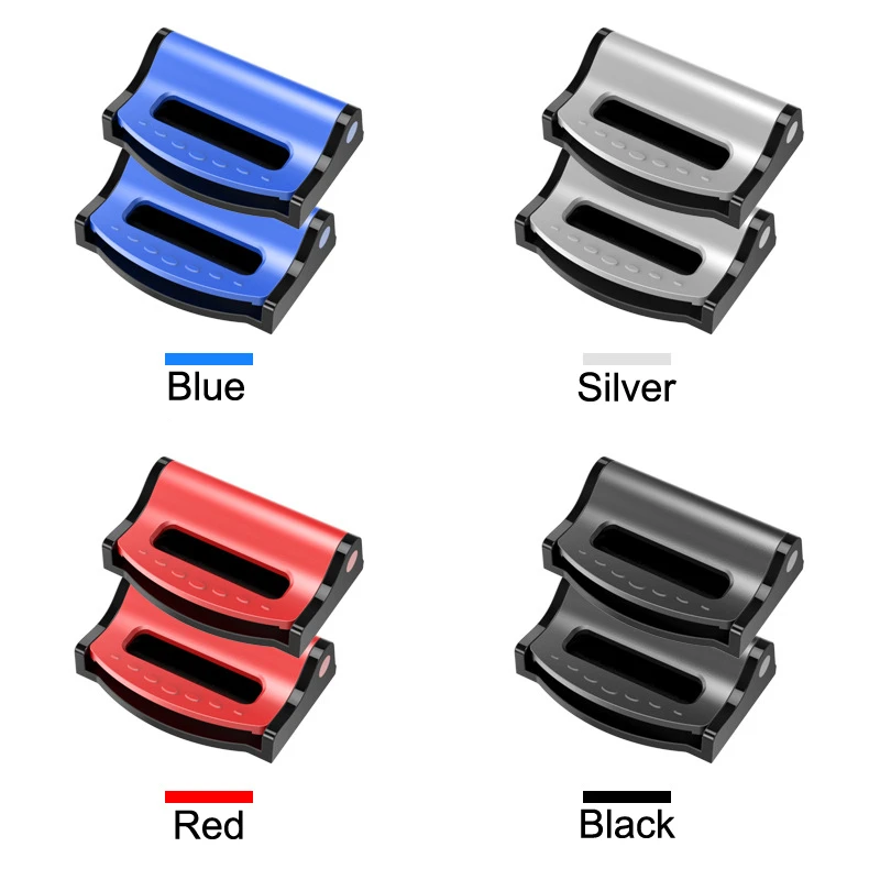 2pcs Universal Car Seat Belts Clips Safety Adjustable Auto Stopper Buckle Plastic Clip 4 Colors Interior Accessories Car Safety