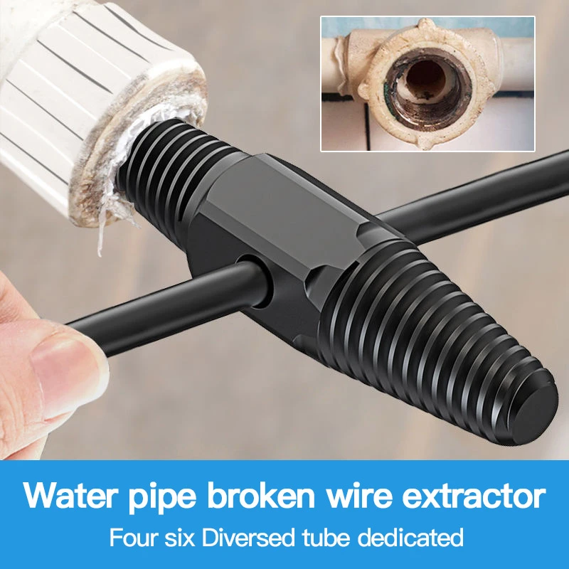Broken Wire Extractor Faucet Double-head Triangle Valve Universal Tap Screw Extractor Pipe Valve Tap Broken Wires Screws 2pcs/se