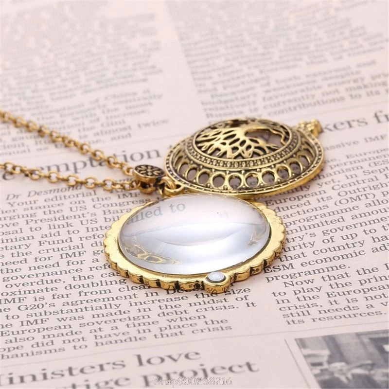 Vintage Chain Magnifying Glass Hot Necklace Pendant Grandma Gift Metal Magnifier Au19 20 Dropship
