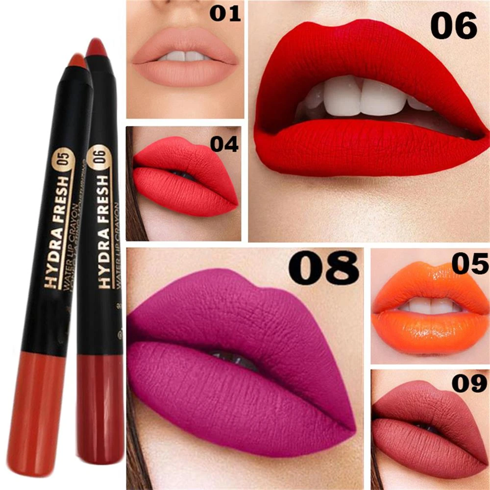 9 Colors Matte Lipstick Pen Makeup Long Lasting Waterproof Velvet Lip stick Soft Moisturizing Smooth Beauty Sexy Nude Lips Tint