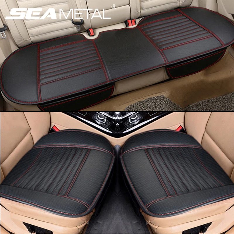 Four Seasons Car Seat Cover PU Leather Cars Seat Cushion Automobiles Seat Protector Universal Car Chair Pad Mat Auto Accessories