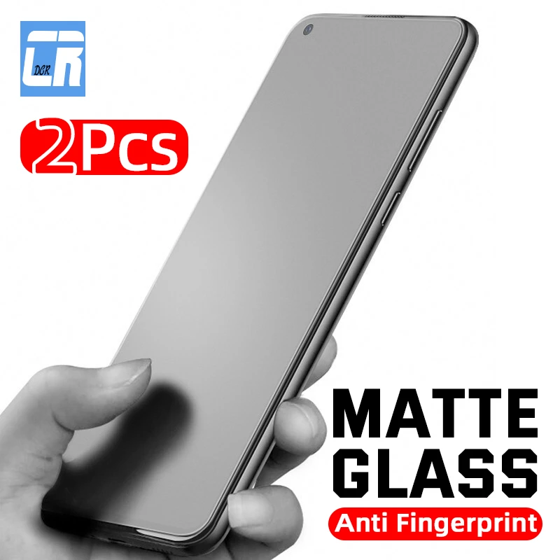 No fingerprint Matte Screen Protector for Xiaomi Poco X3 Nfc X2 M2 M3 F2 Pro A3 Tempered Glass Redmi 9 9a Note 9s 8t 8 7 10 Pro