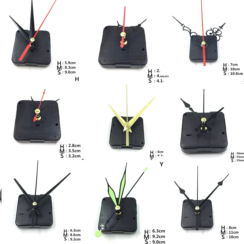 Hanging DIY Quartz Watch Silent Wall Clock Movement Quartz repair Movement Clock Mechanism Parts with needles 1 set new