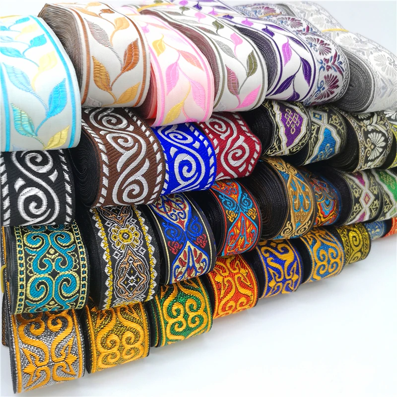 Vintage Ethnic Embroidery Lace Ribbon Boho Lace Trim DIY Clothes Bag Accessories Embroidered Fabric