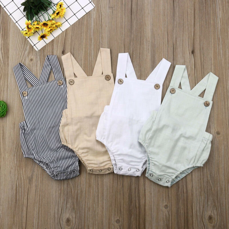 11 Colors Baby Romper Newborn Infant Boy Girl Sleeveless Tops Cross Bib Sunsuit Summer Baby's Clothes For 0-3Years