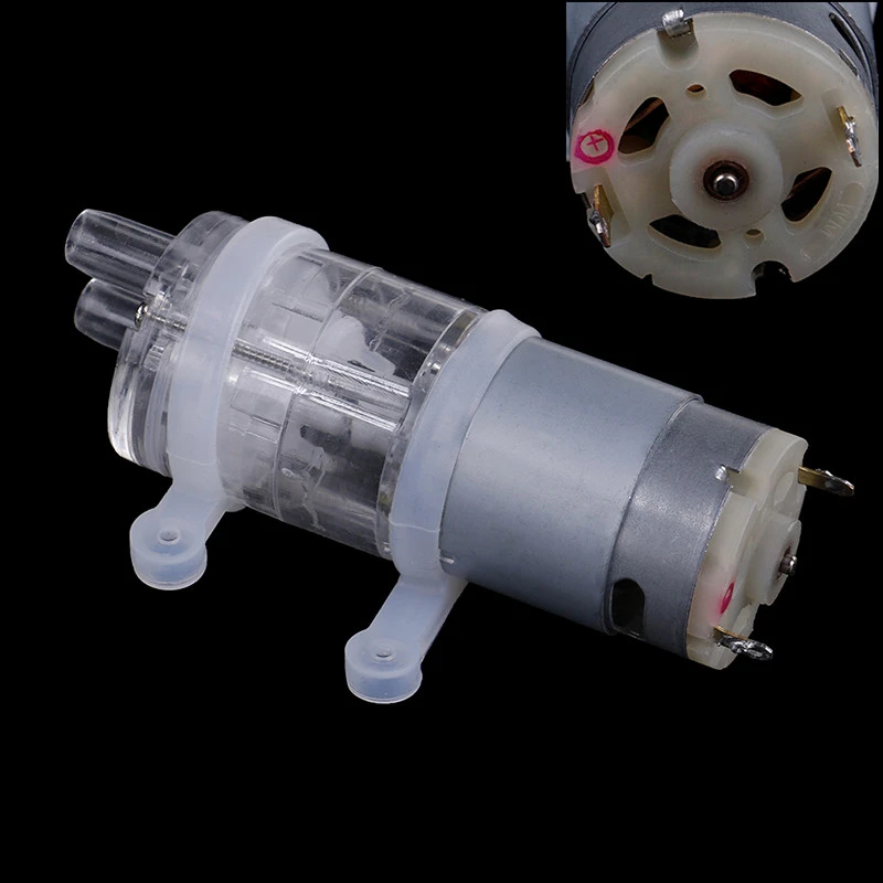 Mini 385 DC 6v-12v High Temperature Resistant 100 ℃ Micro Water Pump Diaphragm Water Pump Vacuum Pump Transparent And White