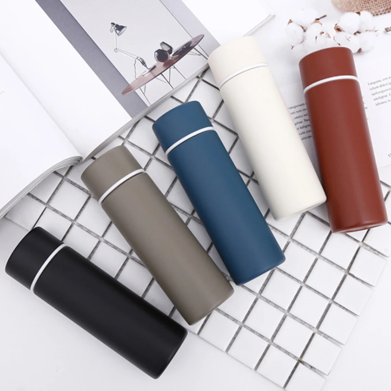 Stainless Steel Vacuum Flask Portable Double Layer Thermos Travel Thermos Mug Compact Mini Straight Water Cup Home Supplies