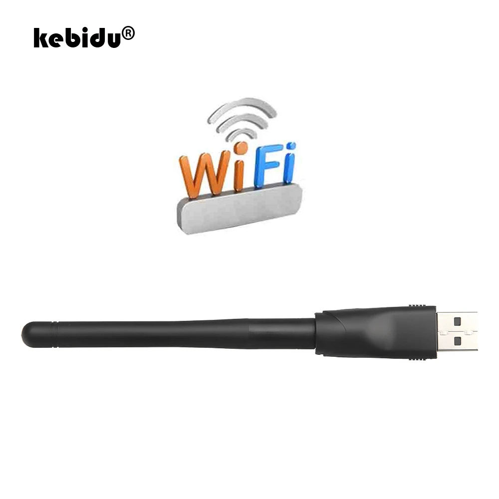 kebidu MT-7601 150M USB 2.0 WiFi Wireless Network Card 802.11 b/g/n LAN Adapter Mini Wi Fi Dongle for Laptop PC with Antenna