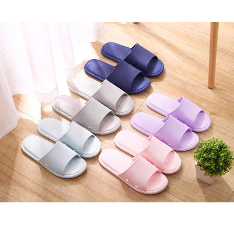 Women's Slippers 2020 New Non-slip Bathroom Hotel Slippers Pvc Plastic Indoor Sandals Men's Plastic Hotel Home Slippers