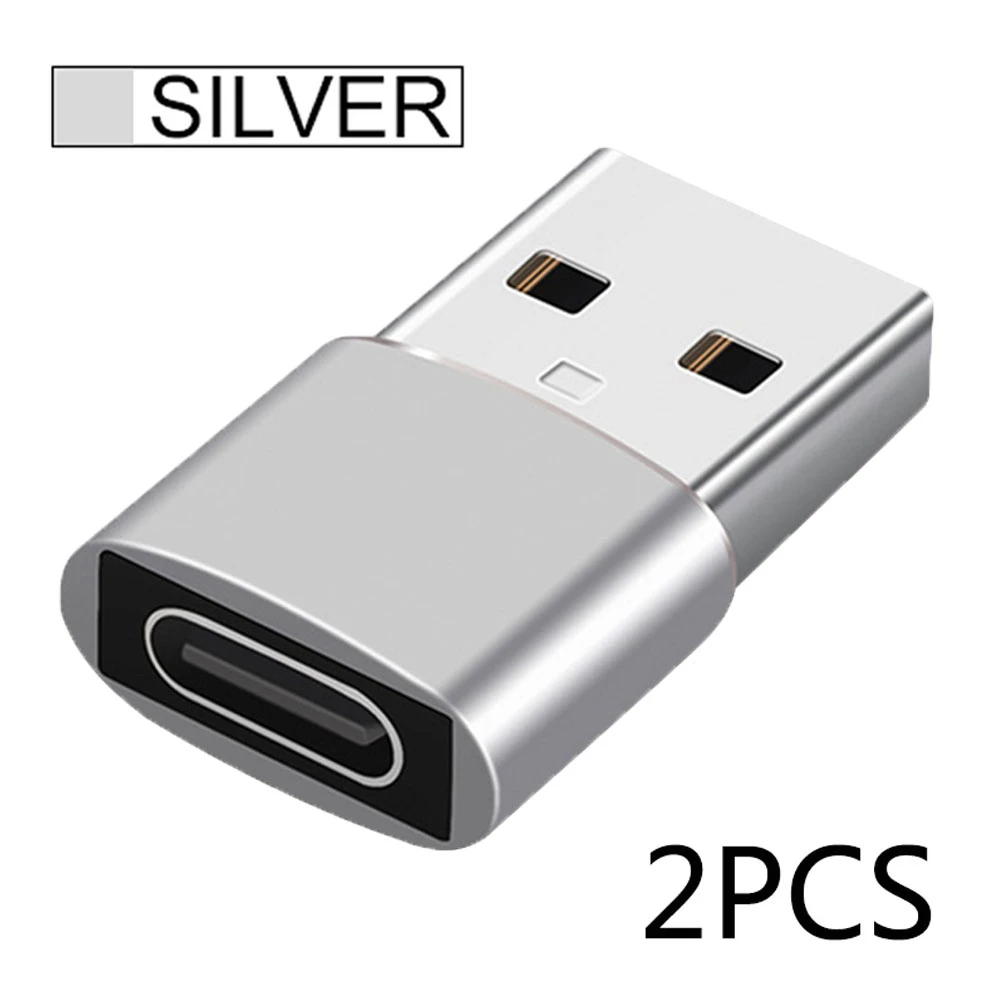 2pcs USB C Adapter OTG Type C to USB Adapter Type-C OTG Adapter Cable For iPhone 12 Pro Max For airpods 1 2 3 phone USB Adapters