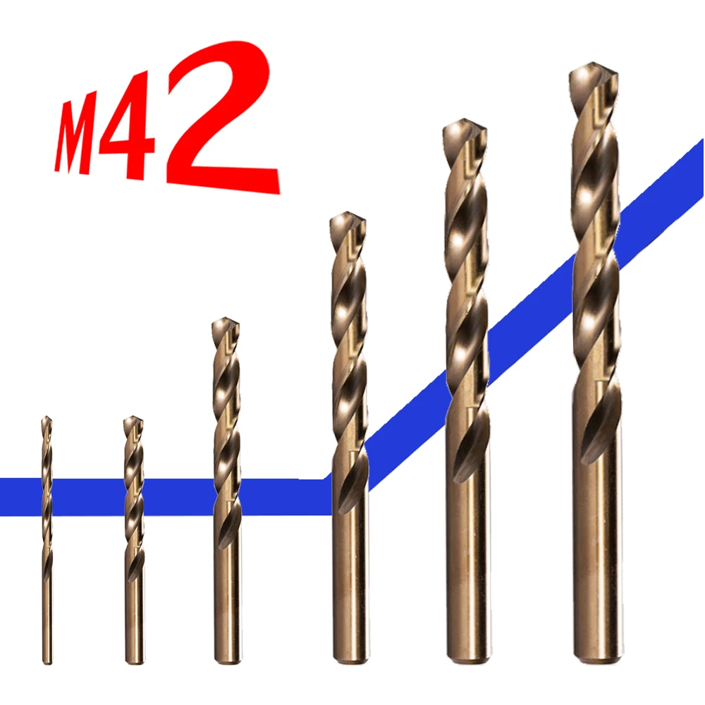 1Pcs A variety models complete HSS M42  twist Drill Bit 1-14mm used  for Drilling on Hardened Steel, Cast Iron,Stainless Steel