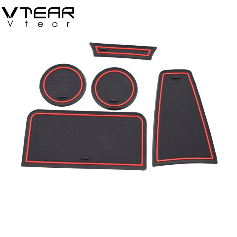 Vtear For Lada Kalina Anti-Slip mat anti slip gate slot cup pad door Interior decoration car-styling acccessories sticky part