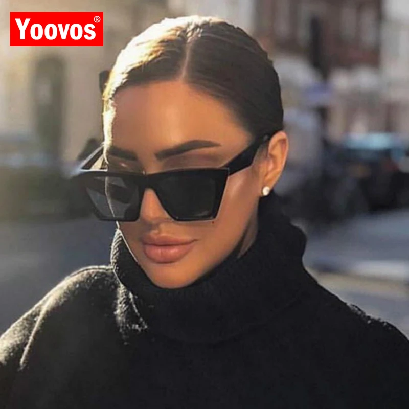 Yoovos 2021 Vintage Classic Sunglasses Women Retro Plastic Candy Color Lens Glasses Luxury Outdoor Travel Lentes De Sol Mujer
