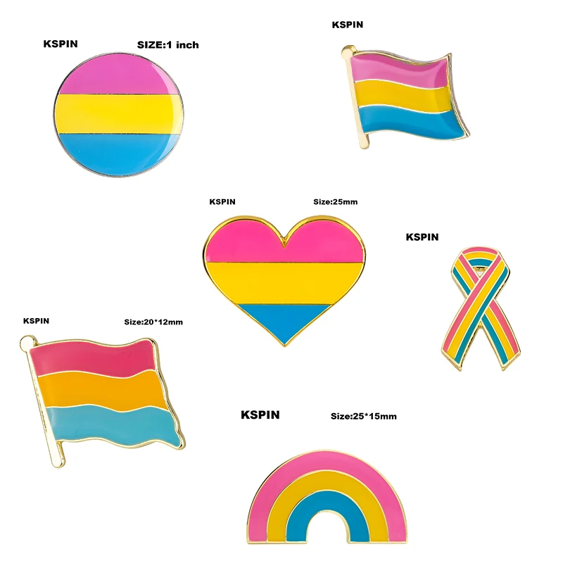 Pansexual Pride LGBT Pride Badge Lapel Pin Brooch