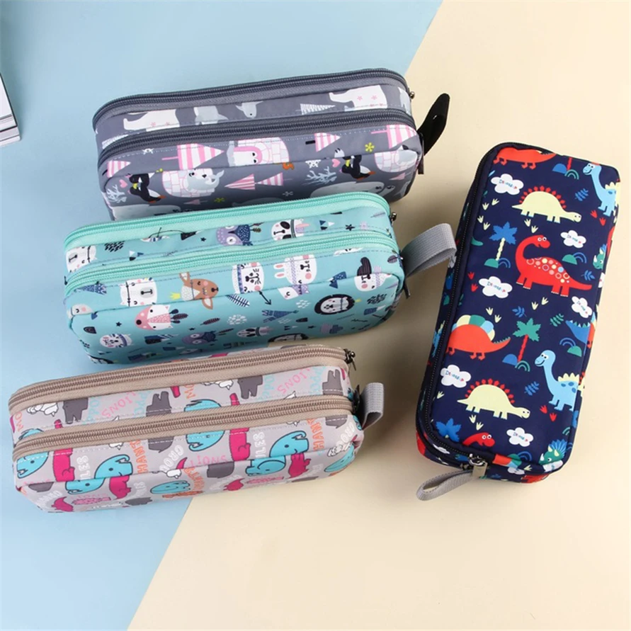 Pencil Cases Dinosaur Korean Stationery Piprnik Kawaii High Capacity Cute School Accessories Estuches Escolares Trousse Scolaire