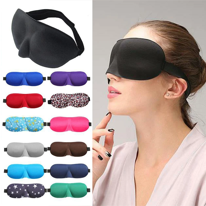 3D Sleeping eye mask Travel Rest Aid Eye Mask Cover Patch Paded Soft Sleeping Mask Blindfold Eye Relax Massager Beauty Tools