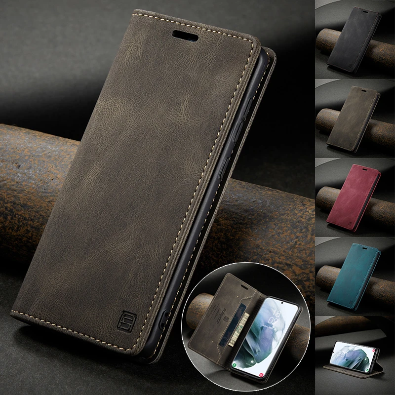 Luxury Leather Wallet Case For Samsung Galaxy S21 S20FE Note20 Ultra Note10 S10 S9 S8 Plus A42 A21S A41 A51 A71 M31 A40 A50