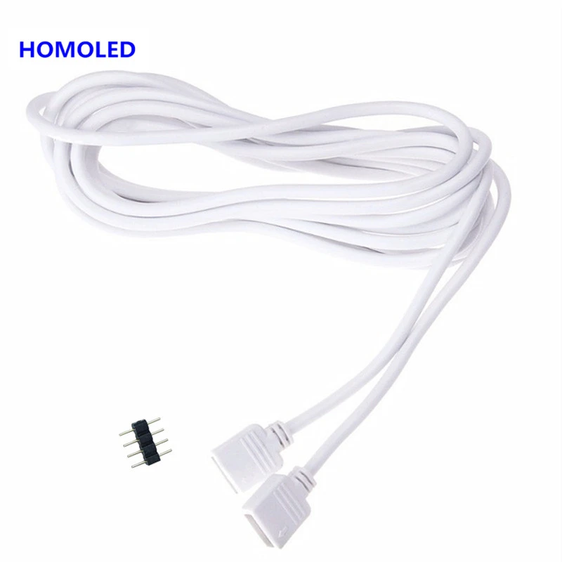 30cm 50cm 100cm 150cm 200cm 250cm 300cm 500cm 4 Pin 3528 5050 RGB LED Strip Connector Wire Extension Cable Female Extend Cord