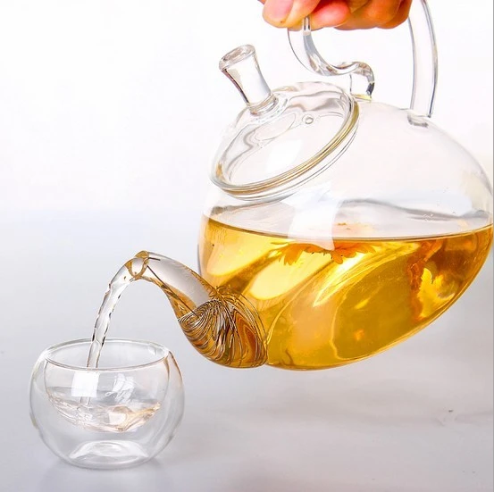 250ml,600ml,750ml,1200ml Heat Resistant High Glass Handle pitcher Coffee Flower Tea Pot Blooming Glass Teapot jugs