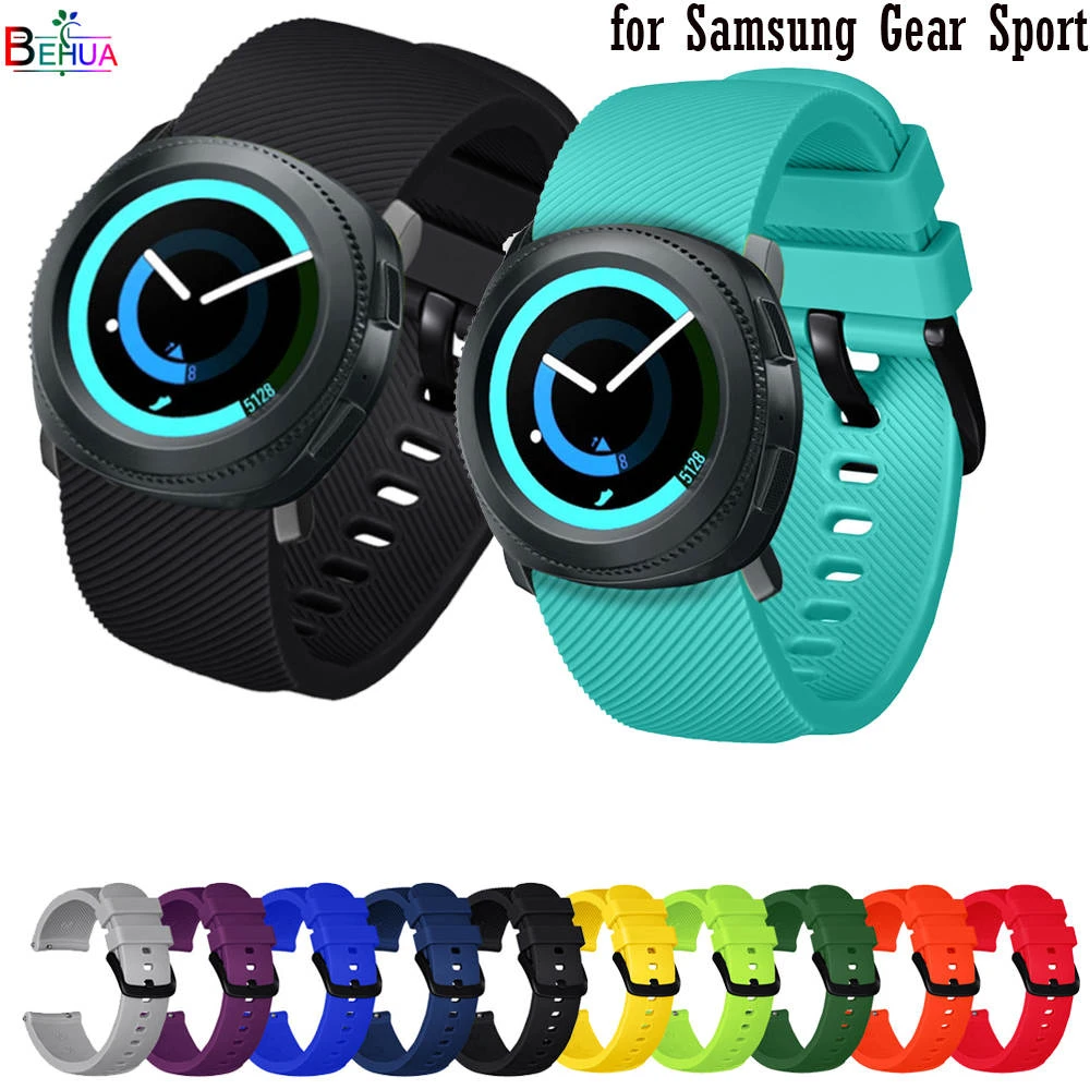 BEHUA 20mm Silicone WatchBand for Samsung Gear Sport Strap Replace bracelet for Amazfit BIP youth / GTS / GTR 42mm wristStrap
