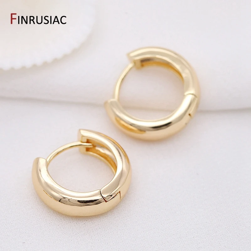 2021 New Simple Round Circle Hoop Earrings Plated Gold Korean Earring Jewelry Accessories For Women