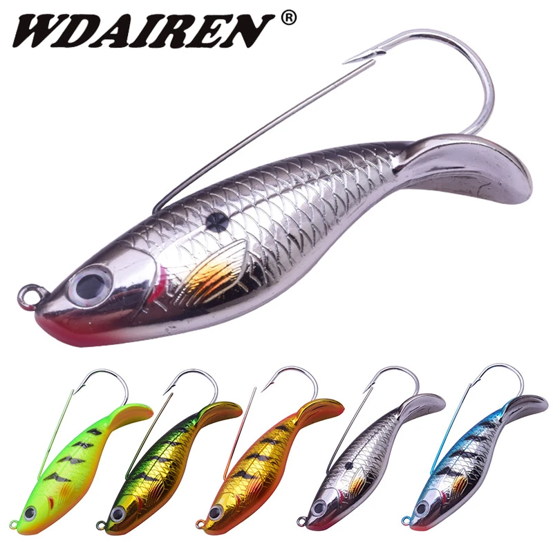 1Pcs Winter Ice VIB Fishing Lure With Anti grass hook 85mm 21.5g Metal Spoon Spinner Vibration Hard Bait Wobblers Pesca Tackle