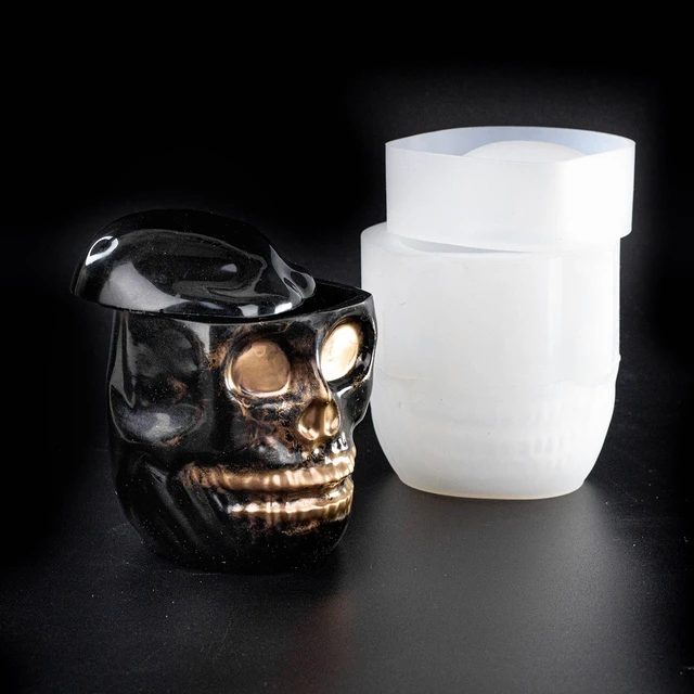Punk Style Skull Ashtray Silicone Mold For Ashtray Craft DIY UV Resin Epoxy Molds DIY Making Finding Accessories Jewelry