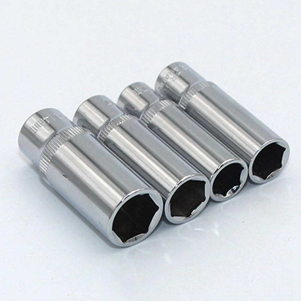 Hex Socket Set 4-14mm Hex Nut Driver Wrench  Short Socket Adapter Ratchet Wrench Head Sleeve Car Repair Tool Accessories