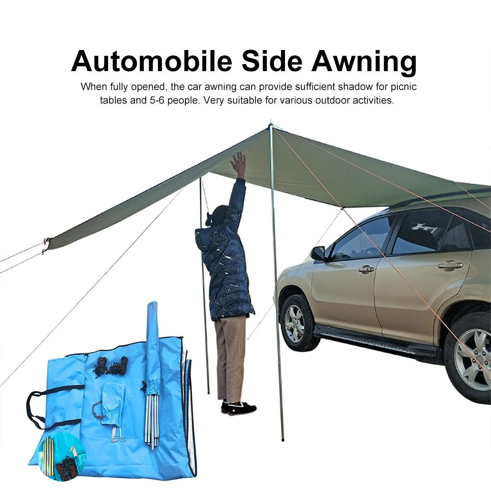 S M L Awning Waterproof Tent Shade Ultralight Awning Canopy Sunshade Outdoor Camping Tent For Car SUV MPV Trucks Hatchbacks