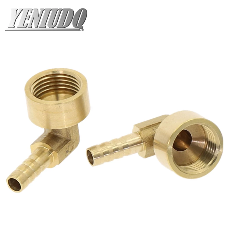 Elbow Brass Barbed Fitting 8~16mm Hose Barb x 1/4